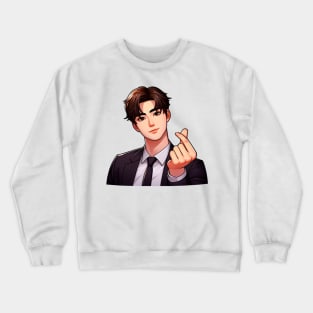 Cool Guy Korean Finger Hearts Kpop Crewneck Sweatshirt